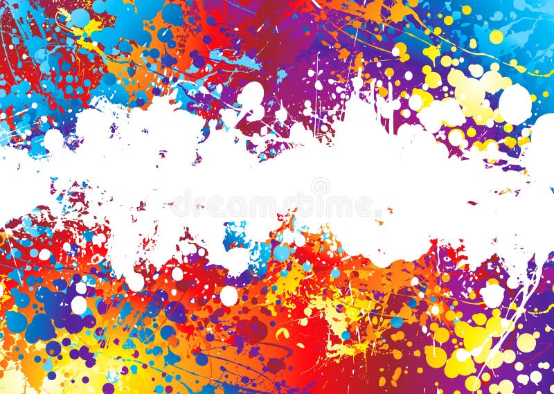 Ink splat rainbow white royalty free illustration