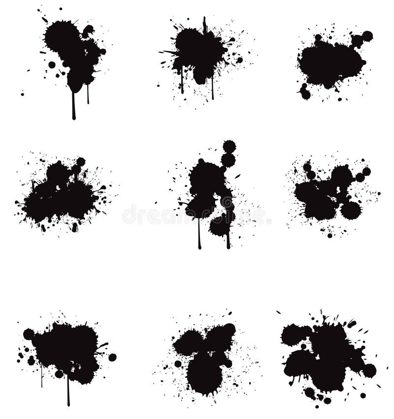 Ink splats stock vector. Illustration of background, isolated - 262137