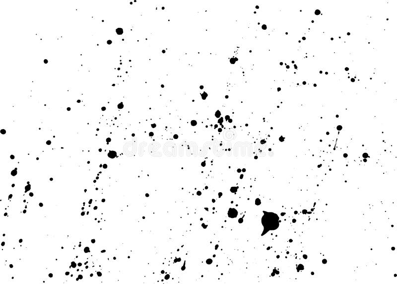 Ink Spray Dots, Paint Brush Drops, Background. Vector Illustration