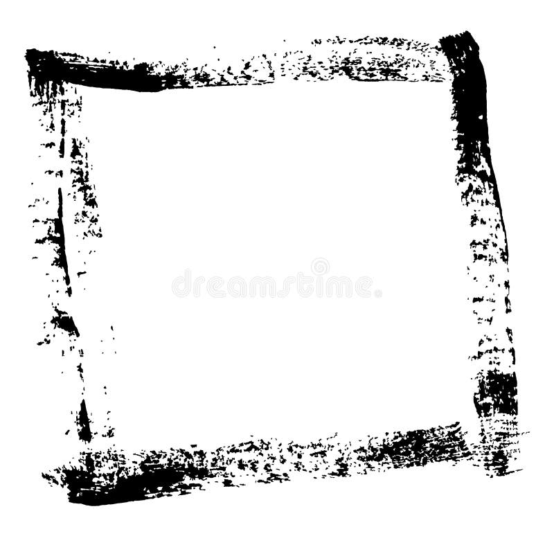 Download Ink Vector Brush Stroke Frame. Vector Illustration. Grunge ...
