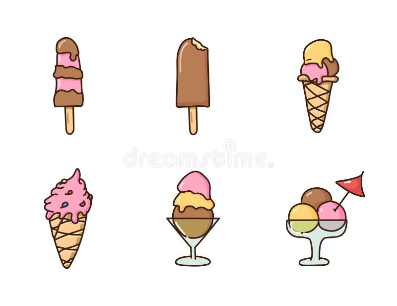 Inkasowy ustawiający lody lata doodles Wektorowa ręka rysować ilustracje Wyśmienicie słodkie zimno przekąski ilustracji Inkasowy ustawiający lody lata doodles Wektorowa ręka rysować ilustracje Wyśmienicie słodkie zimno przekąski ilustracji