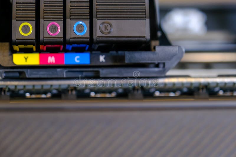 Inkjet Printer Cartridges Used for Printing Stock Photo Image of