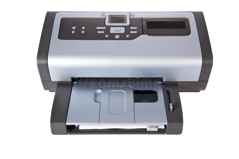 Inkjet printer isolated on white royalty free stock photos