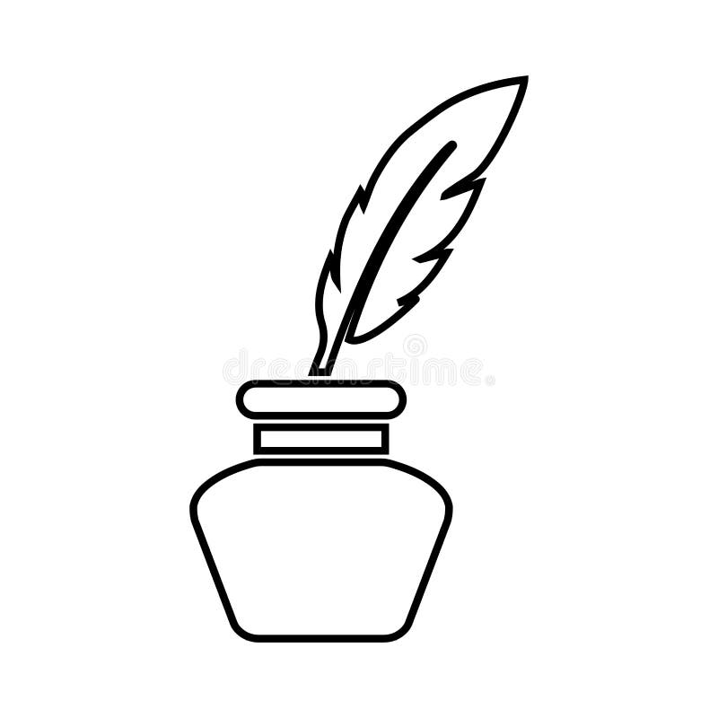 Pen With Ink Feather Clip Art  Draw A Ink Pot  Free Transparent PNG  Clipart Images Download