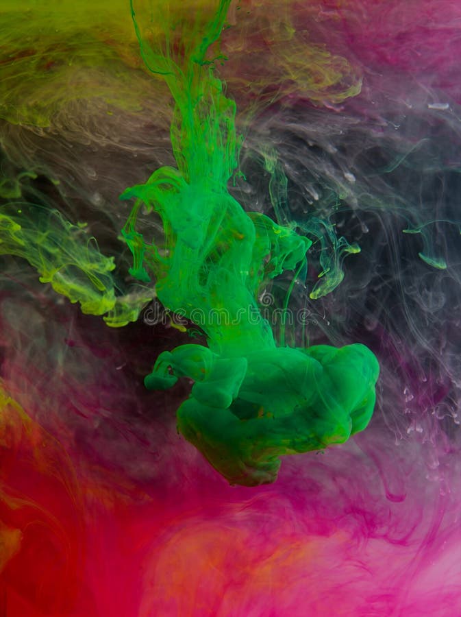 Inks in water stock image. Image of explosion, drop, cloud - 52540597