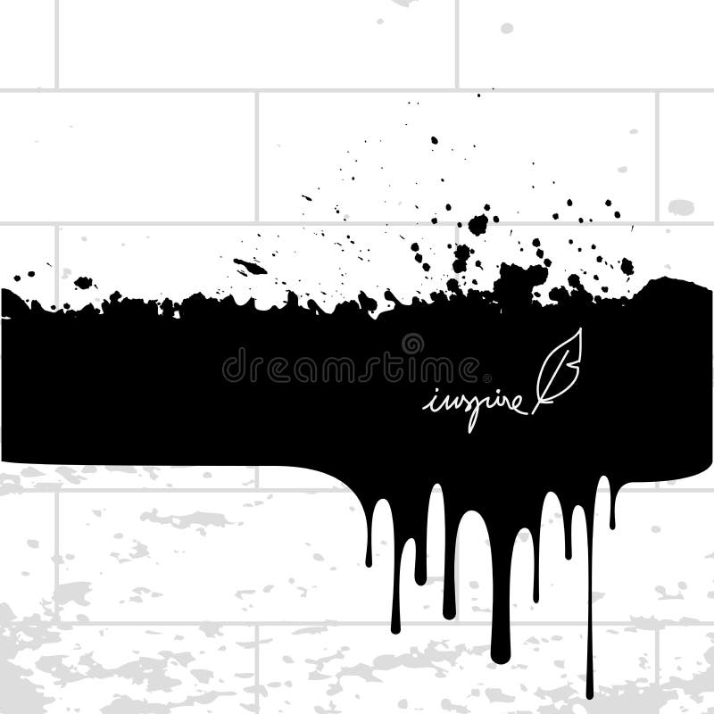 Inktplons, verfmorserij royalty-vrije illustratie Inktplons, verfmorserij royalty-vrije illustratie