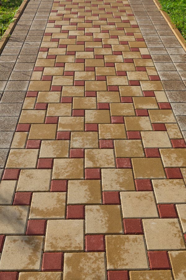 Inlaid stone paving stones