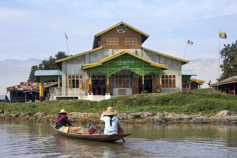Inle Lake - Buddhist Monastery - Myanmar stock photography