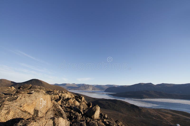 Inlet View of Mountains from the Community of Qikiqtarjuaq, Broughton