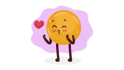 Inlove Emoji with Heart Comic Character Stock Footage - Video of love,  expression: 261593132