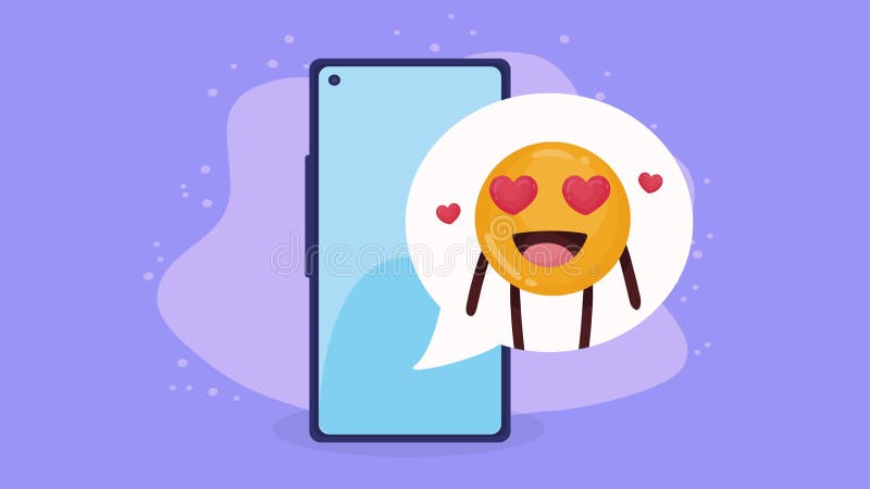 Inlove Emoji with Heart Comic Character Stock Footage - Video of love,  expression: 261593132