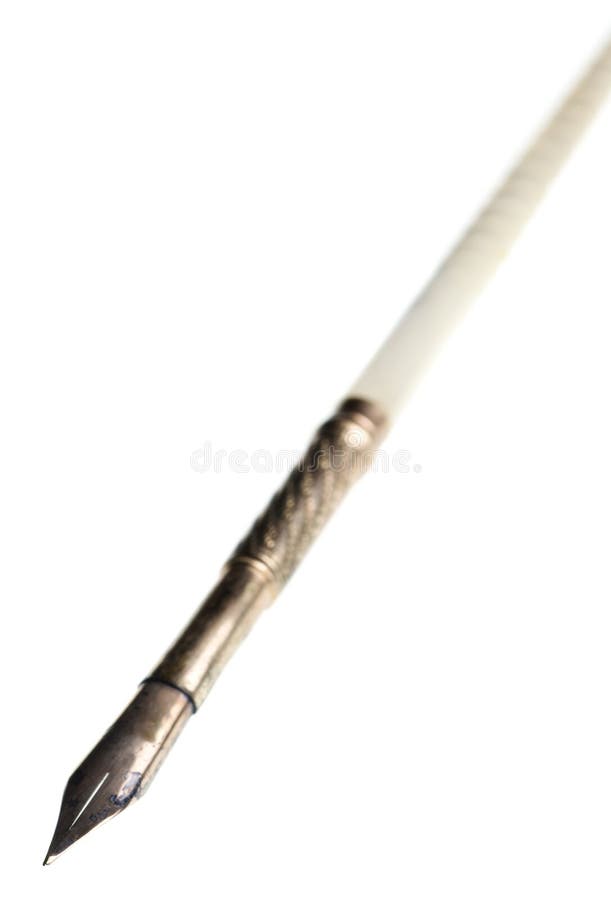 Inmersión antigua de la tinta aislada en blanco imagen de archivo libre de regalías Inmersión antigua de la tinta aislada en blanco imagen de archivo libre de regalías