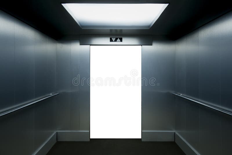 Innenansicht eines modernen Aufzugs lizenzfreie stockbilder