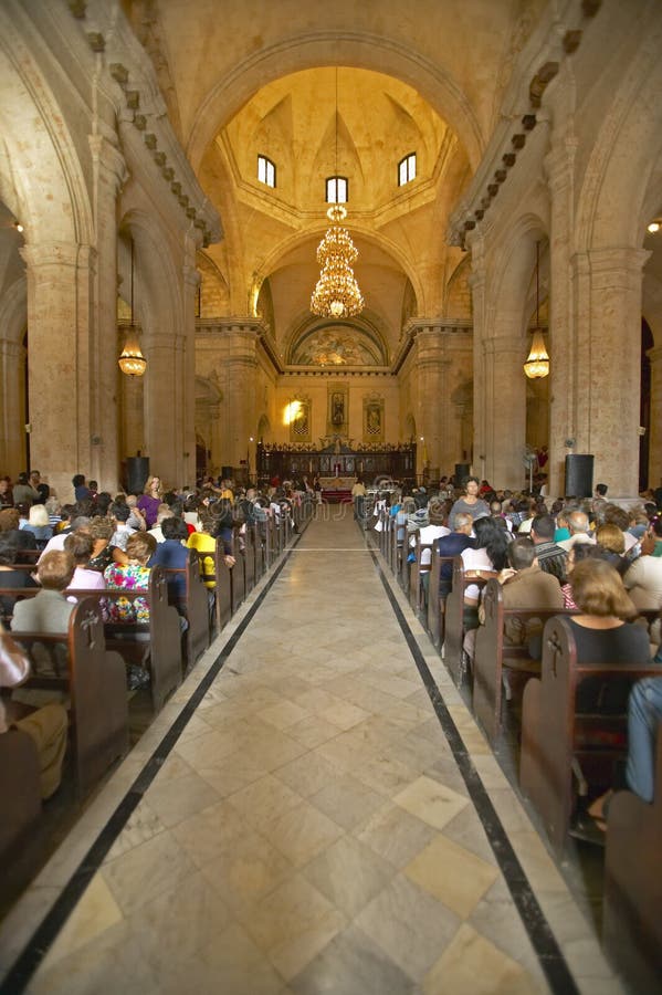 Innenraum der Kirche an Catedral De La Habana, Plaza Del Catedral, altes Havana, Kuba stockfotografie Innenraum der Kirche an Catedral De La Habana, Plaza Del Catedral, altes Havana, Kuba stockfotografie