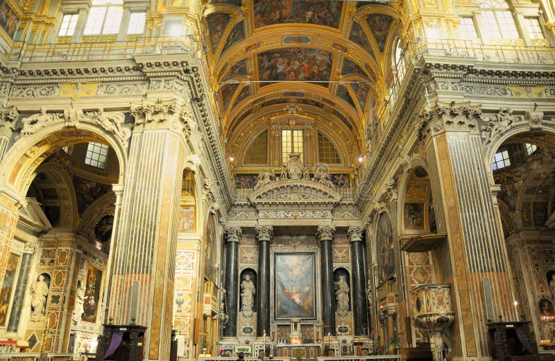 Innenraum der Kirche in Italien in Ligurien stockbilder Innenraum der Kirche in Italien in Ligurien stockbilder