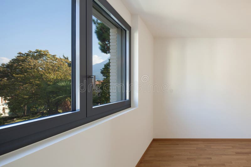 Innenraum, Raum Mit Fenster Stockfoto Bild von leer