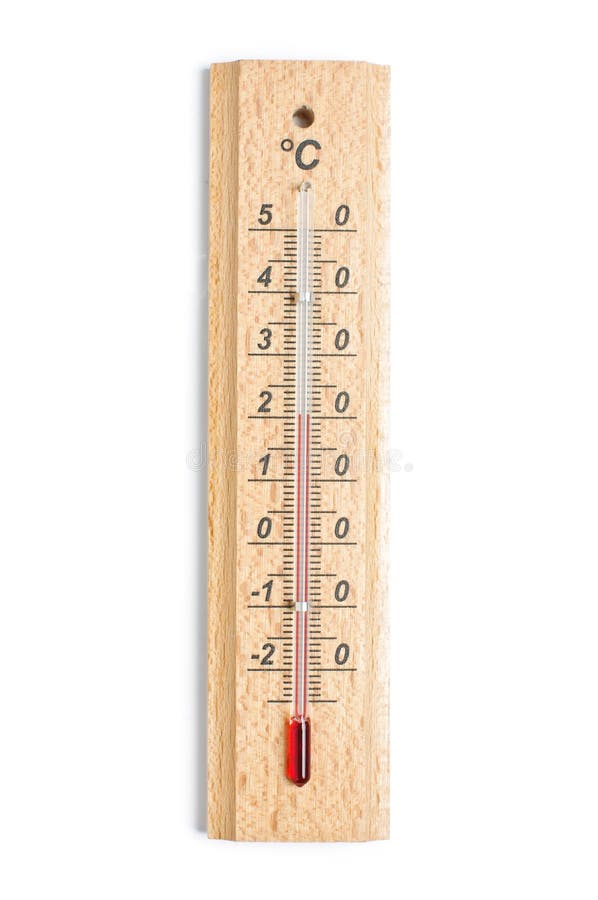 Innenthermometer Lokalisiert Auf Dem Weiß Stockbild - Bild von