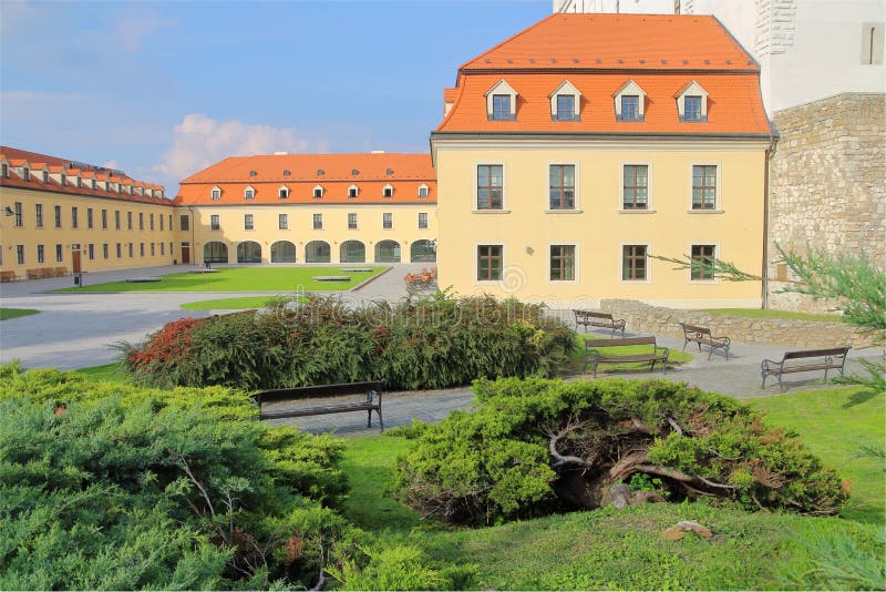 Inner courtyard of the castle Bratislava grad.