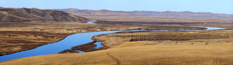 Inner Mongolia panorama royaltyfria foton Inner Mongolia panorama royaltyfria foton