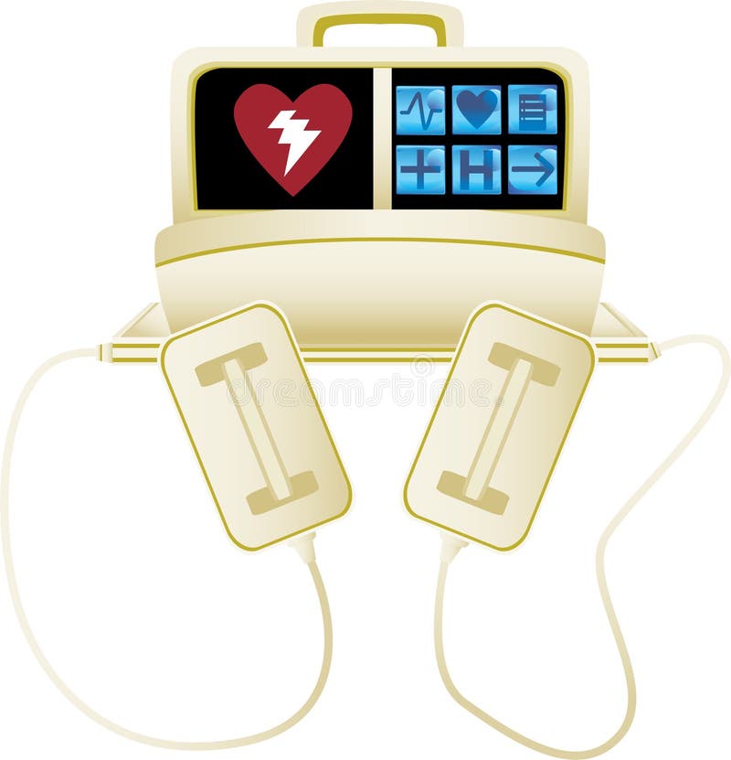 Innerdefibrillator - kein Hintergrund stock abbildung Innerdefibrillator - kein Hintergrund stock abbildung