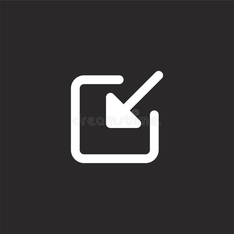 Innerhalb der Symbol. gefüllt innerhalb der Symbol für Websiteentwurf und mobile Appentwicklung. innerhalb der Ikone der gefüllter stock abbildung