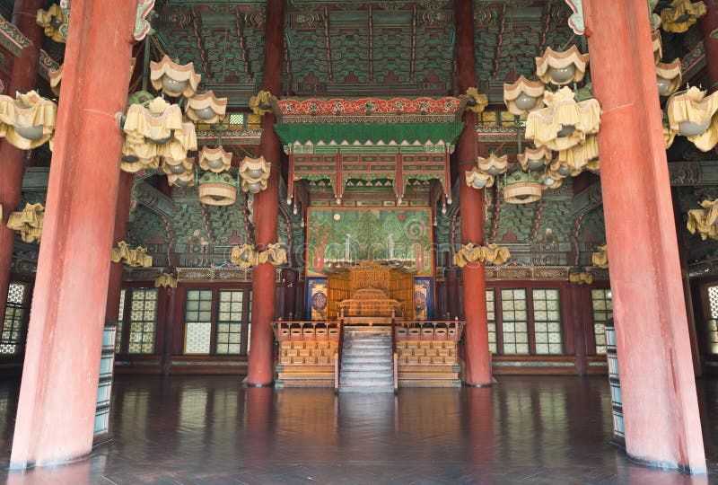 Innerhalb des Changdeokgung Palastes stockfotografie