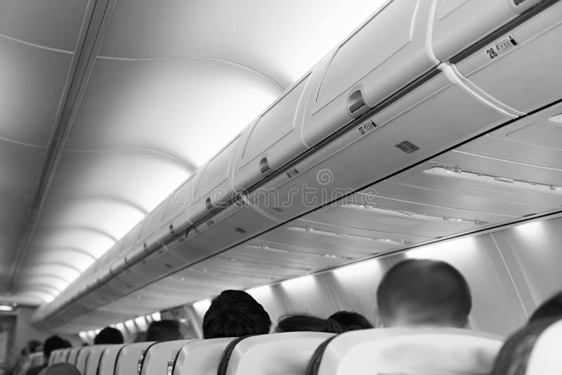 Innerhalb eines Flugzeuges stockfotografie Innerhalb eines Flugzeuges stockfotografie