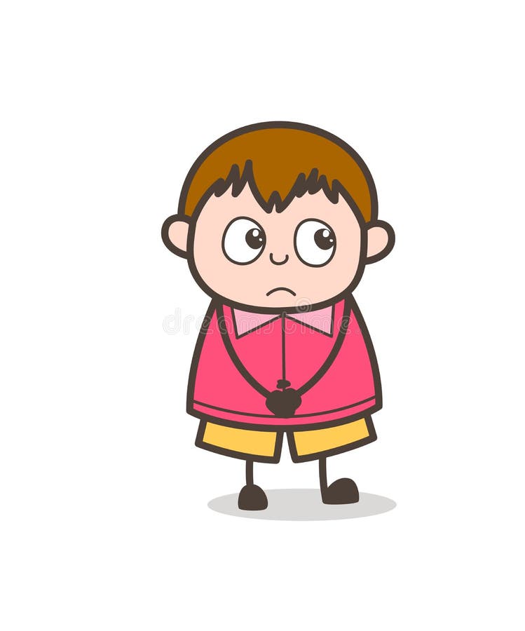 Innocent Guilty Face - Cute Cartoon Fat Kid Illustration Stock Illustration  - Illustration of funny, cute: 102411087