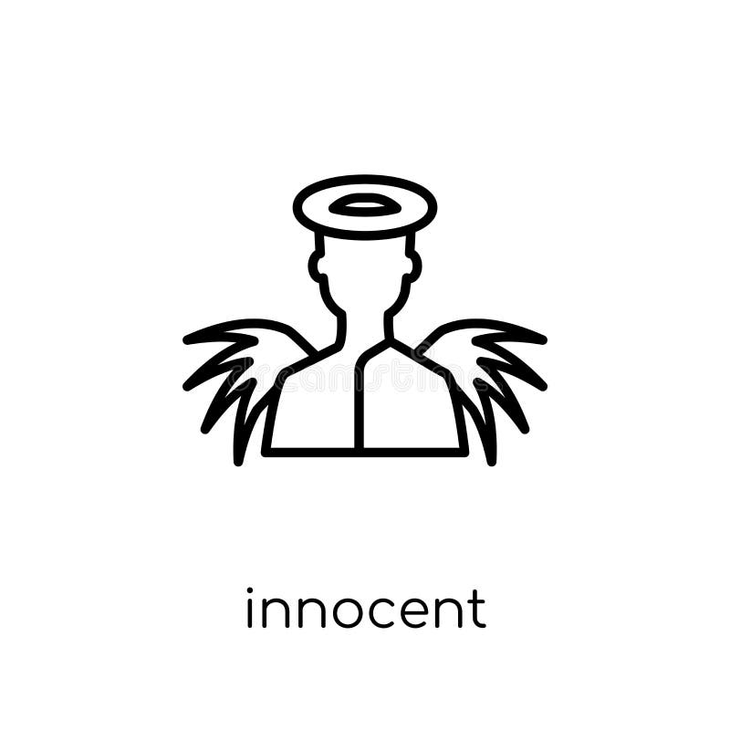 Innocent Icon. Trendy Modern Flat Linear Vector Innocent Icon on Stock  Vector - Illustration of crime, guilt: 130954138