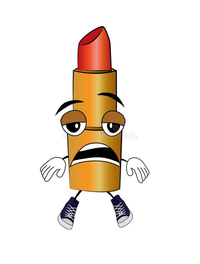 Innocent lipstick cartoon stock illustration. Illustration of cartoon