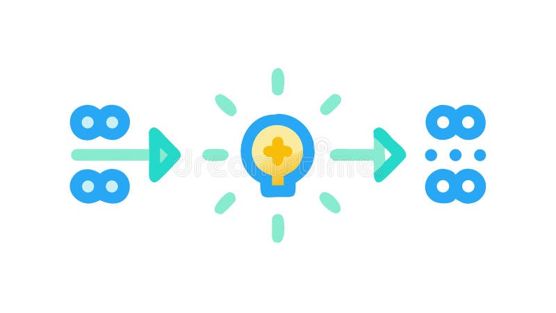 Innovation and Idea Generation Process, vector design Generative AI stock illustration