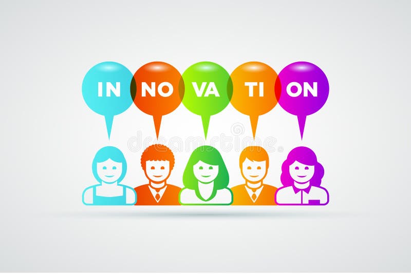 Innovationbegrepp royaltyfri illustrationer