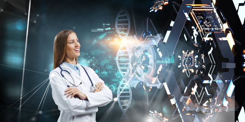 Innovativ teknik inom vetenskap och medicin arkivfoton