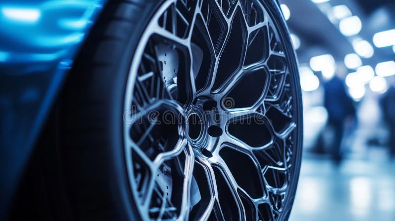 Innovative Airless Tire Design Featuring Smart Polymer Lattice Structure royalty free illustration