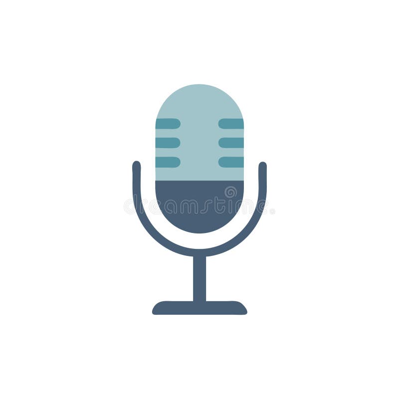 Creative Microphone Icon for Learning stock illustration