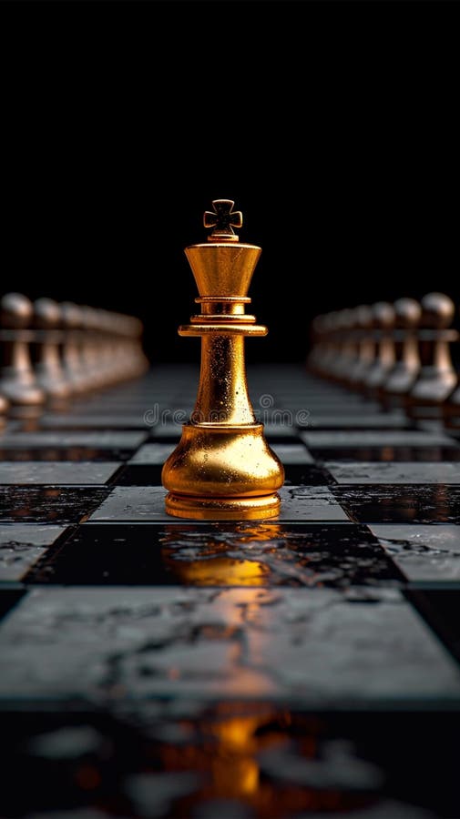 Innovative approach Golden pawn breaks free, illustrating unique leadership concept vector illustration