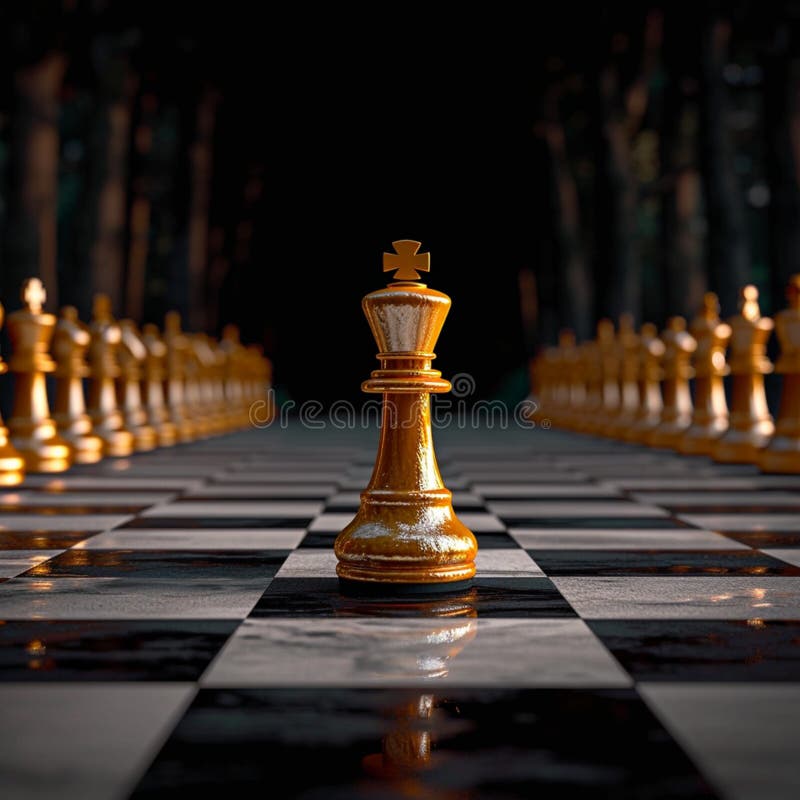 Innovative approach Golden pawn breaks free, illustrating unique leadership concept vector illustration