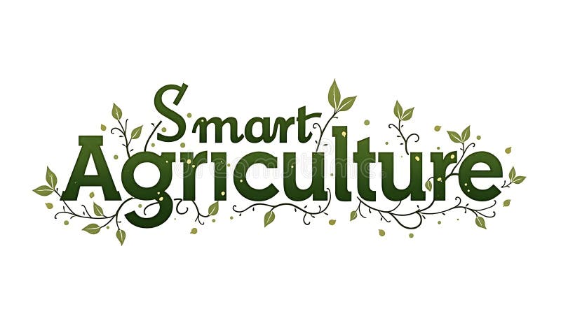 Innovative approach to farming with smart agriculture techniques and green themes royalty free illustration