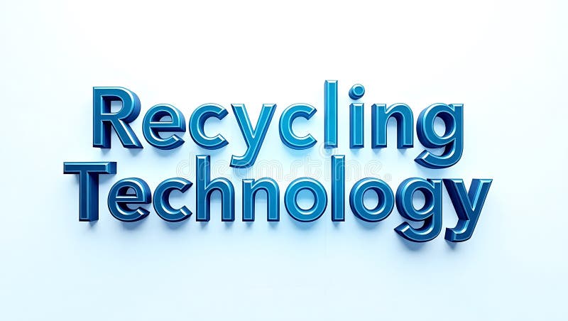 Innovative approach to recycling technology with a modern text design on plain background vector illustration
