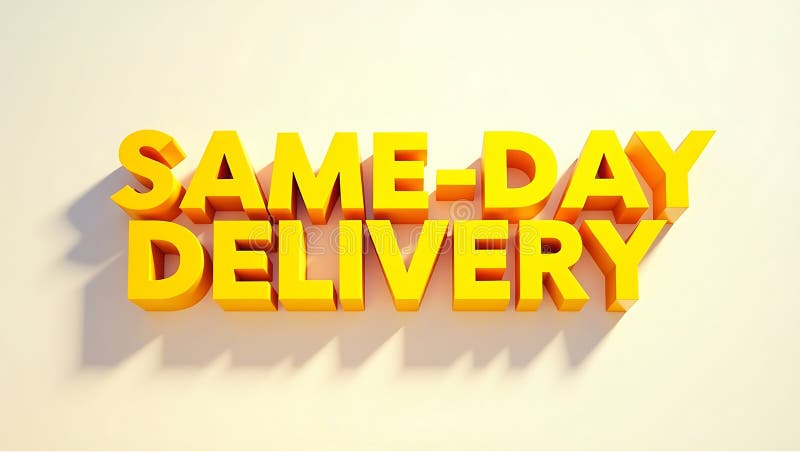 Innovative approach to same-day delivery in modern business royalty free illustration