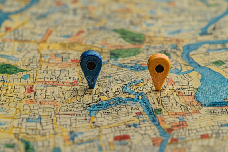 Innovative delivery and transport logistics ai technology in mapping routes and location marking vector illustration