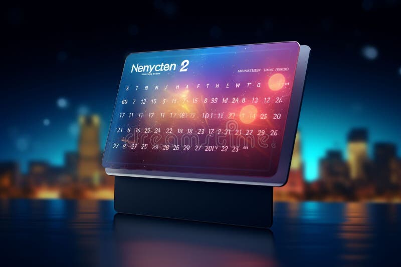 Innovative Digital 2024 Calendar Mockups with Stock Illustration 
