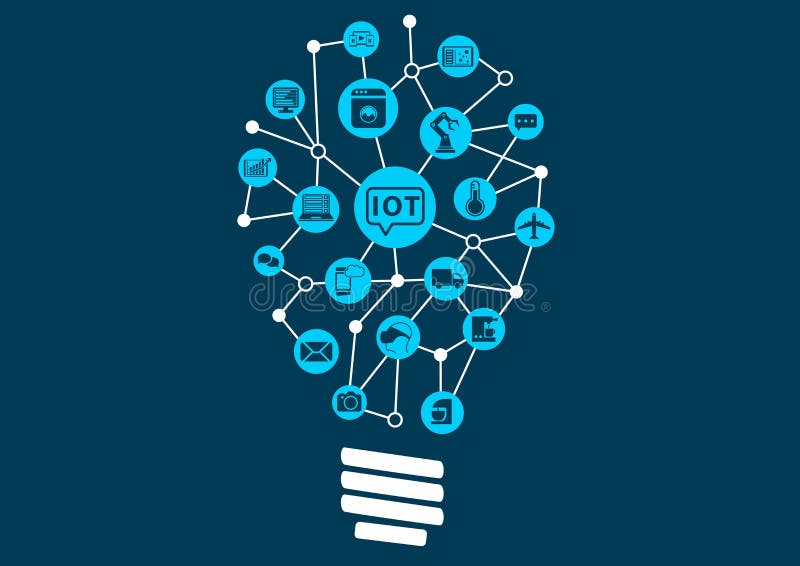 Innovative digital revolution of internet of things to enable disruptive business models. vector illustration