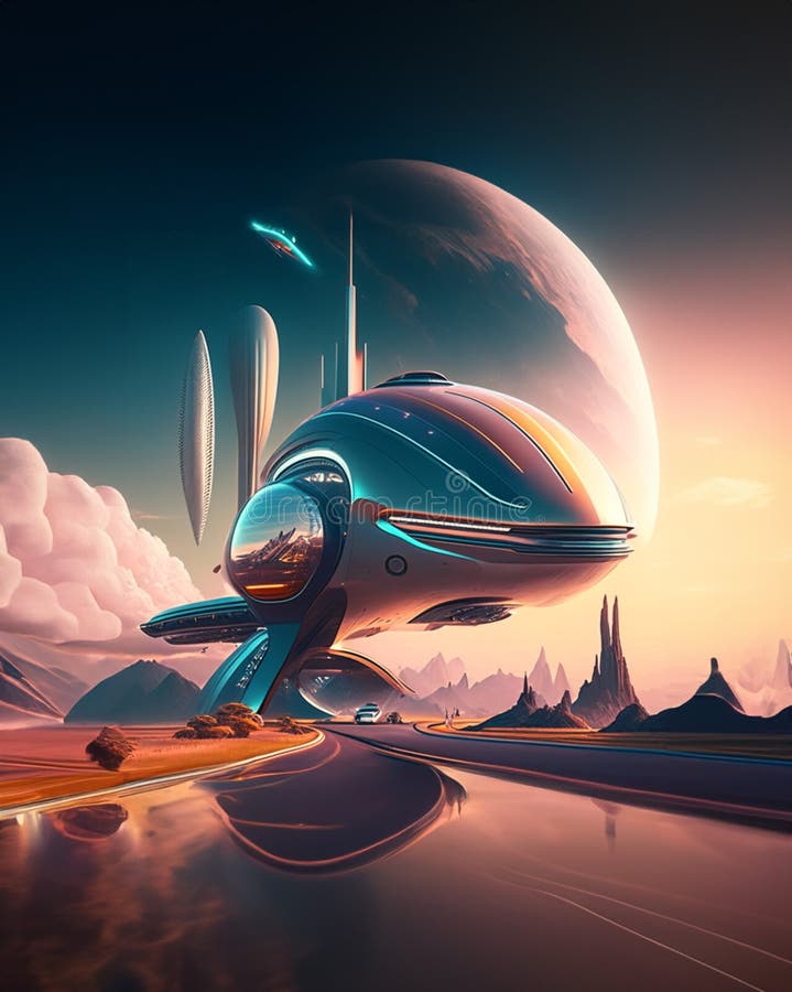 Innovative Futuristic Aircraft - Visionary Concepts of Tomorrow\'s Aviation\' vector illustration