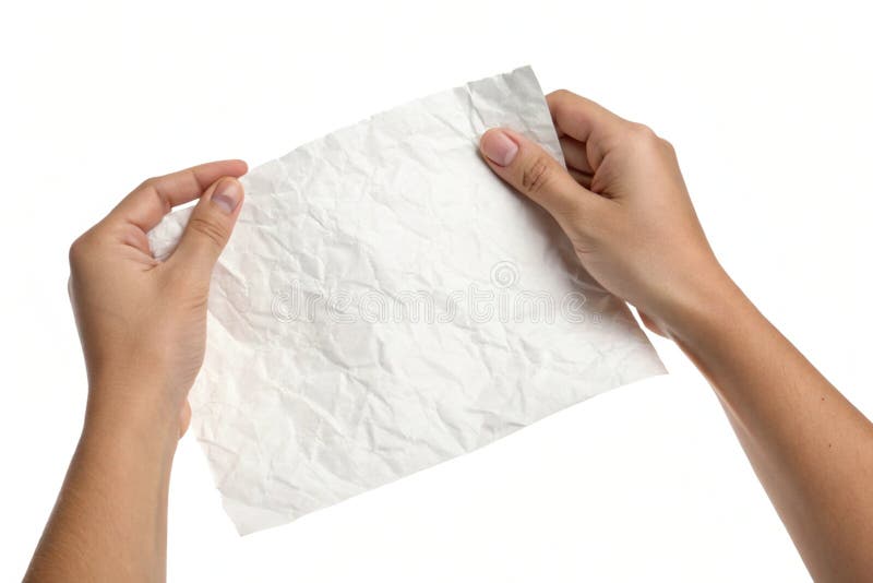 Innovative Kommunikation : Hände mit einem Papierbanner stock abbildung