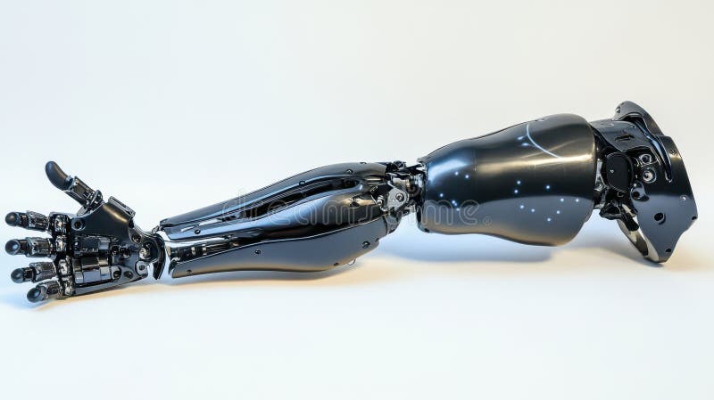 Innovative prosthetic limbs controlled by brain signals and AI integration vector illustration
