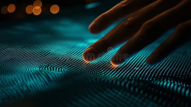 Innovative smart fabrics are in development, showcasing glowing fibers and dynamic designs, made from high-tech stock photography