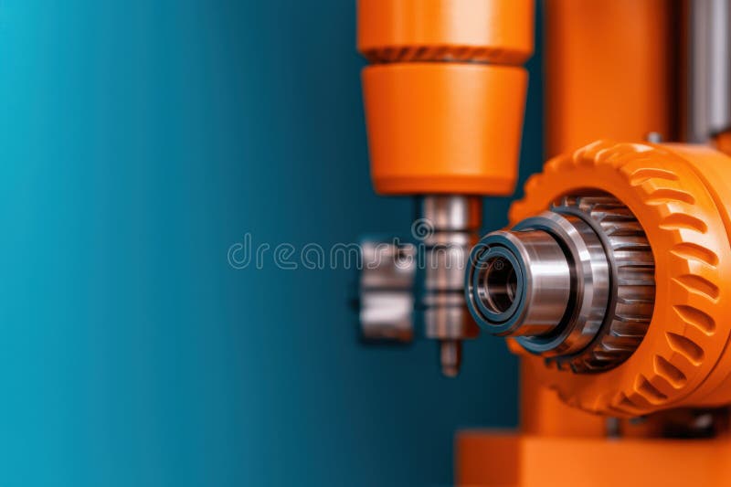 Innovative smart factory technology enhances AI driven workflow efficiency with precision machinery and vibrant design stock image