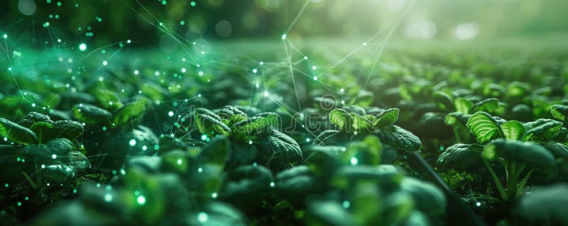 Innovative smart farming technology with digital tools. royalty free stock photography