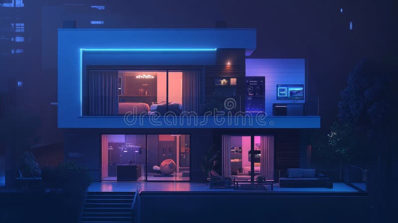 Innovative smart home control manage your home remotely using a mobile application stock photos